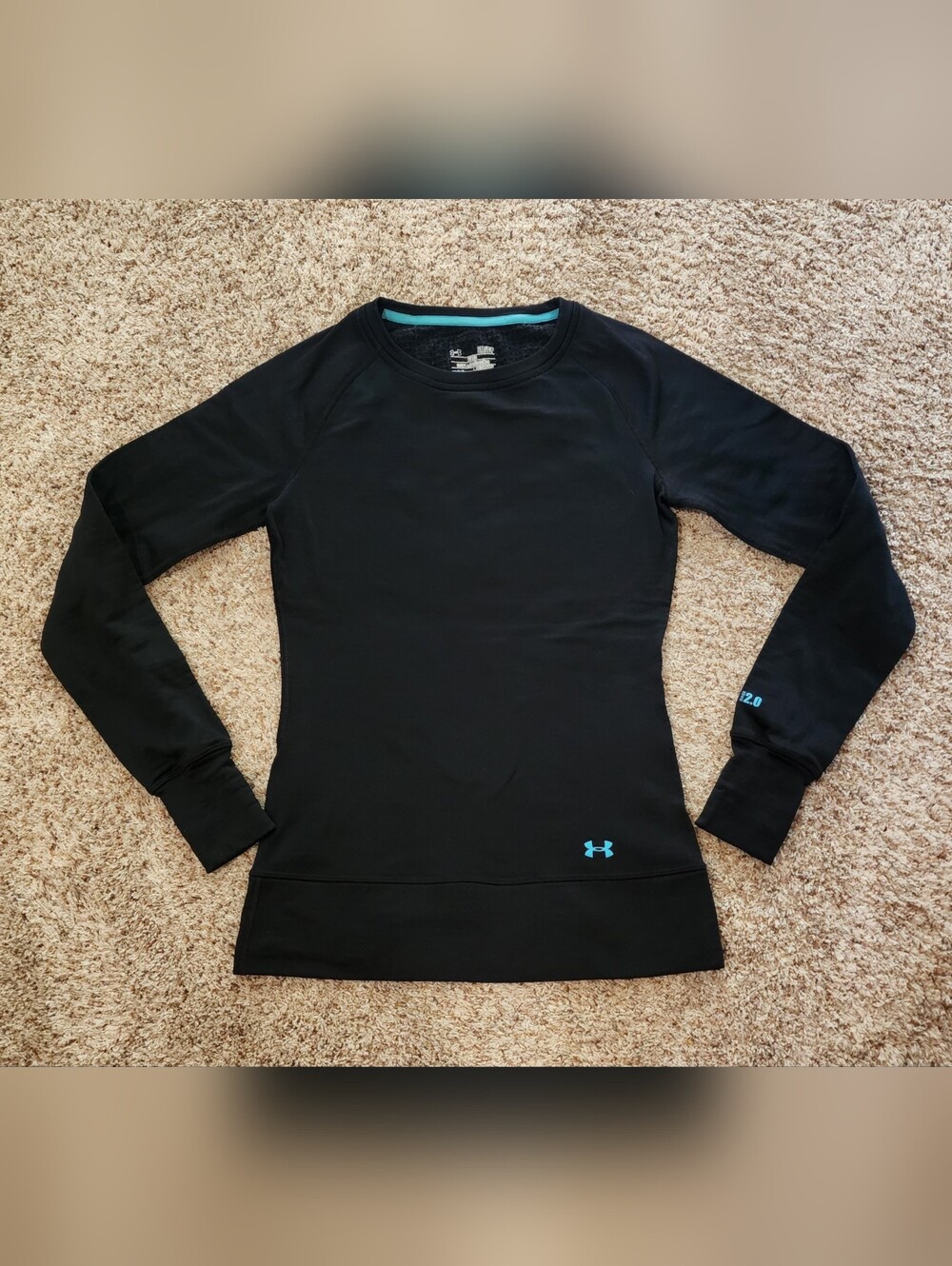 Under Armour Black Long-Sleeve Performance Top Cold Gear Small